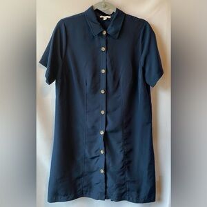 BP Navy Button Up Shirtdress